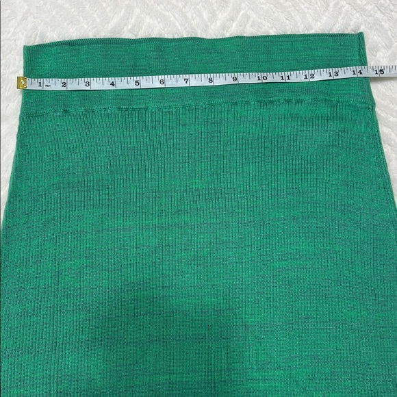 Free People Golden Hour Midi Skirt | Size L | NWT | Green Knit Ribbed - Picture 9 of 11